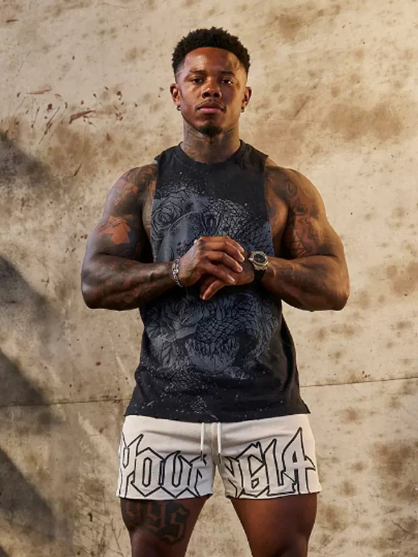 Youngla American Style Summer New Men's Vest Jogger Gym Sports Fitness Sleeveless T-Shirt Top