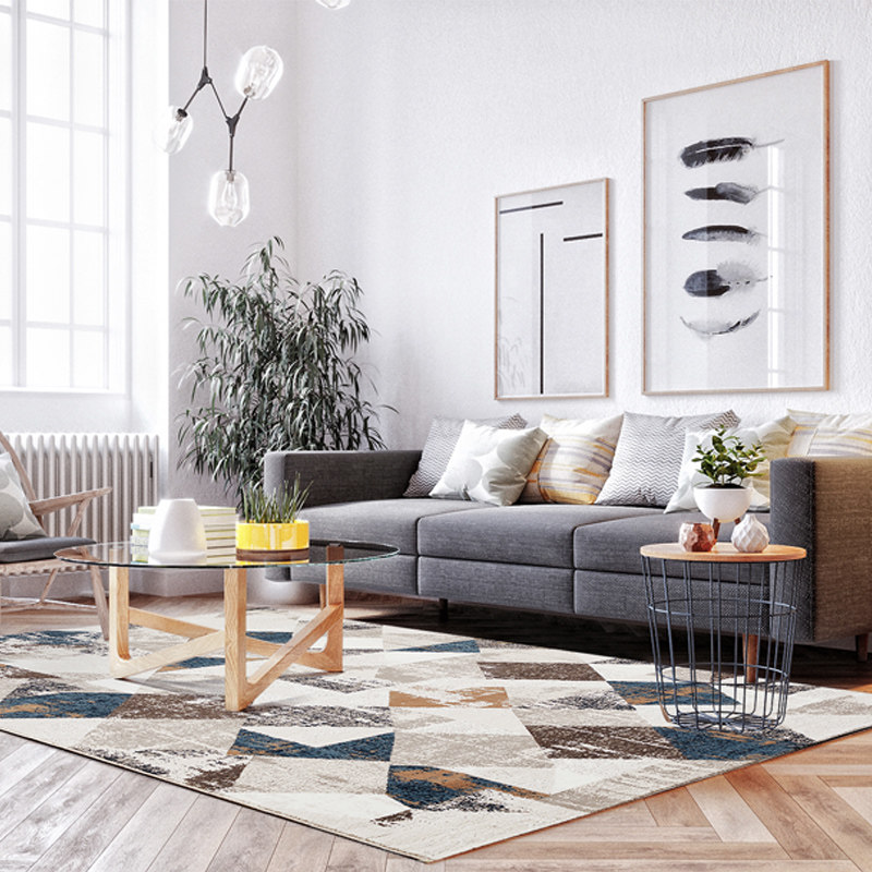 Turkey luxury imported carpet living room simple modern geometry sofa coffee table mat bedroom bed blanket full