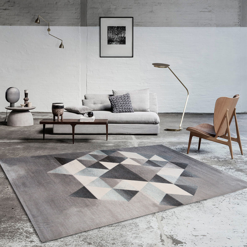 Modern Simple ins Style Nordic Geometry Luxury Living Room Carpet Splicing Sofa Cushion Tea Table Blanket Bedroom Bedside Blanket