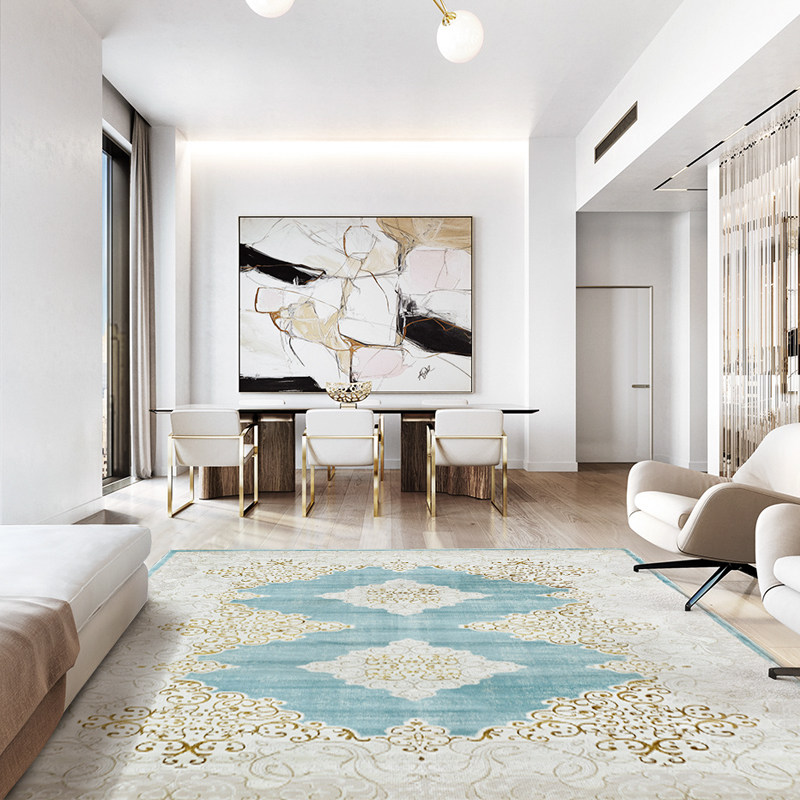 Turkey Import Carpet Persian Nordic Method Light Extravagant Carpet Living Room Tea Table Cushion Bedroom Carpet Washable-Taobao