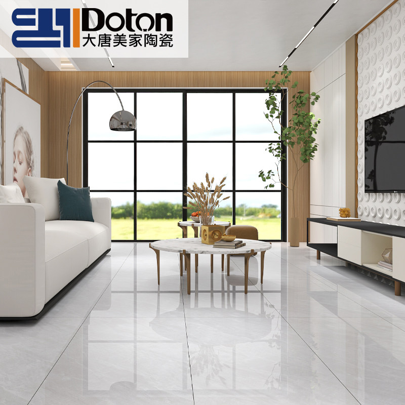 New gray whole body marble tiles 600x1200 living room floor tiles non-slip floor tiles background wall modern style