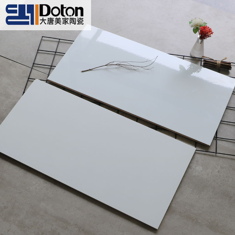 Modern simple white tiles 300X600 kitchen powder room wall tiles Floor tiles Floor tiles Glazed tiles Bright white