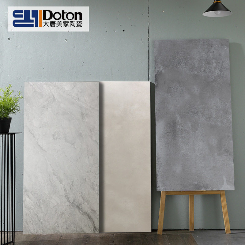 Grey 750x1500 tonbody marble tile full porcelain floor tile anti-slip floor tile background wall tile microcement