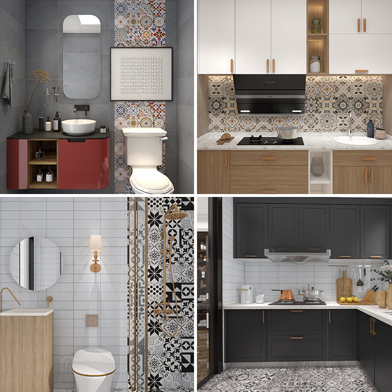 Matt Color Flowers Brick 600x600 Geometric Tile Floor Tiles Makeup Room Kitchen Art Floras Antique Brick Anti Slip