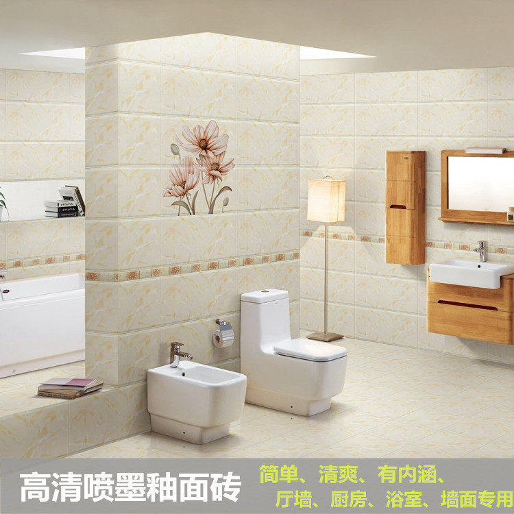 3D inkjet Foshan tiles 300*600 kitchen powder room wall tiles Floor tiles Non-slip floor tiles Toilet interior wall tiles