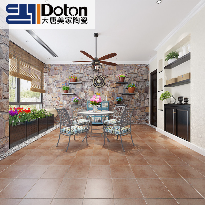 American field garden imitation ancient brick 300X300 kitchen make-up room wall brick floor tile balcony anti-slip tile retro brick