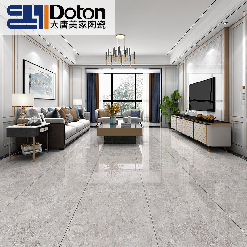 Modern Wind Grey Through Body Marble Tiles 600x1200 Living-room Anti-Slip Floor Tiles New Floor Brick Background Wall