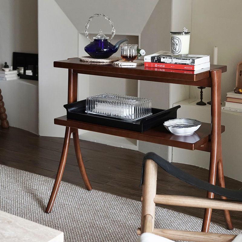 Middle Ancient Double-deck Tea Several Liquid Rock Bookshelf Table Links Table Room Corner Sofa