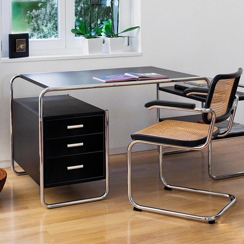 Medieval Bauhaus style desk desk with drawer Single desk Jane about fashion Stainless Steel Computer Desk