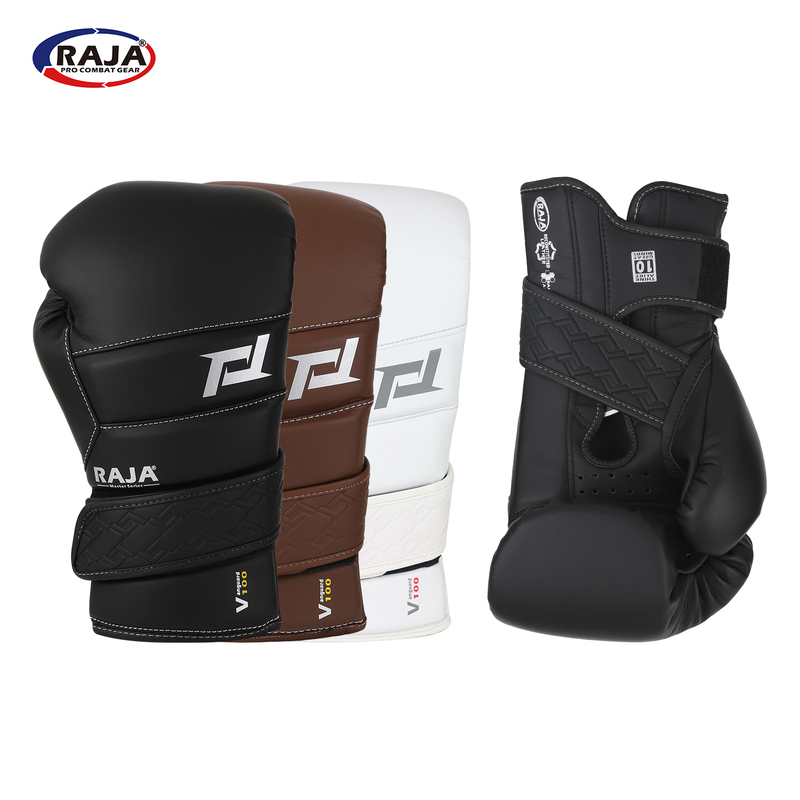 Raja Genuine Leather Boxing Gloves for Adults, Men and Women, Sanda Fighting Gloves, Muay Thai Professional Training Gloves, Cowhide Leather