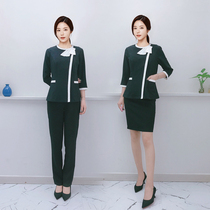 Han Style Beauty Salon Beauty Division Workwear Pants Suit Autumn Winter Spa Skin Management Division Embroidered beauty A Division I