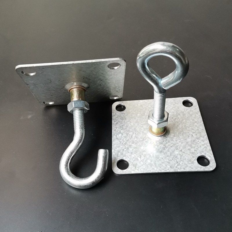 Lamp Hanger Fan Hook Heavy Iron Lifting Ear Hook Super Load Bearing Cradle Rings Deliver Fluffy Bolt perforated mounting