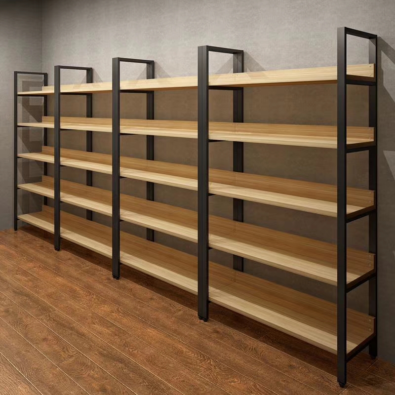 Ultra-market shelf shelving solid wood floor multilayer bookshelves Multi-functional mother and baby store shelf shelves