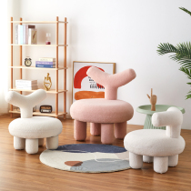 Nordic children cute baby small sofa stool small family style living room bedroom sofa chair Leisure mesh red style chair