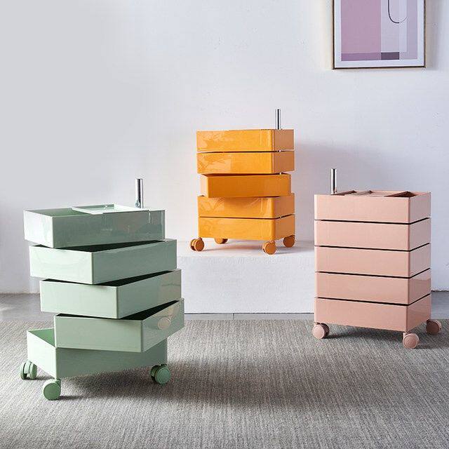 Rotating storage cabinet removable bedside table plastic side cabinet simple modern locker net red cosmetics storage