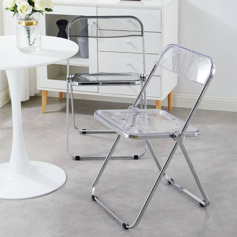 Transparent chair Fashion net red photo minimalist Dress Shop Crystal Chair Ins acrylic dining chair Stool Folding Chair