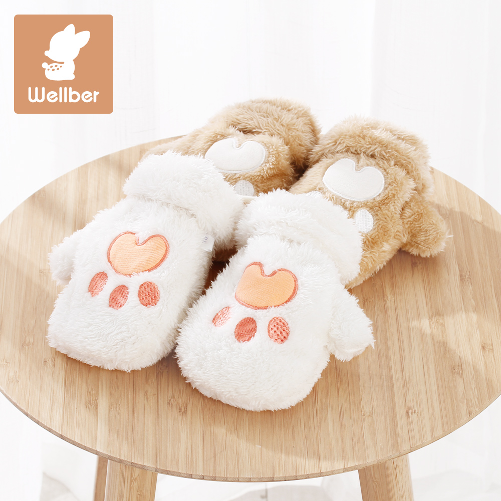 1-2-3 years old baby gloves winter cute boy child girl child winter toddler autumn and winter child warm