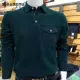 Yibangnu 2018 xuân hè nam mới ve áo sơ mi nam áo thun dài tay nam Áo thun cotton cỡ lớn giặt cotton polo nam