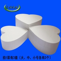 Heart-shaped foam insulation box salmon sassy seafood platter fruit fresh-keeping box take-out packing large medium and small box