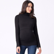 European and American spring fashion tops nursing clothes bottoming shirts maternity clothes high collar long sleeves small people