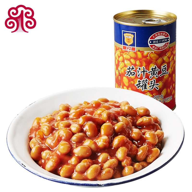 Shanghai Merlin Eggplant Juice Canned 425g canned fragrant braised mixed pasta with a portable and delicious ready-to-eat food