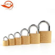Manufacturer Saint-Ring Card Locking Head Imitation Bronze Lock Customizable Through Unlock Iron Padlock Imitation Bronze Padlock
