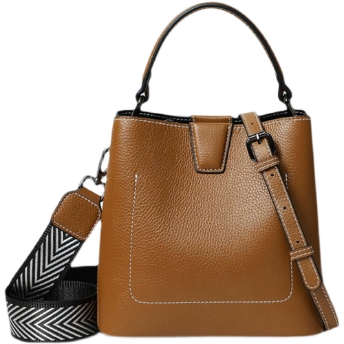 Весенняя вместительная и большая сумка через плечо, портативная сумка на одно плечо, из натуральной кожи