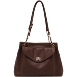 Зимняя вместительная и большая сумка на одно плечо