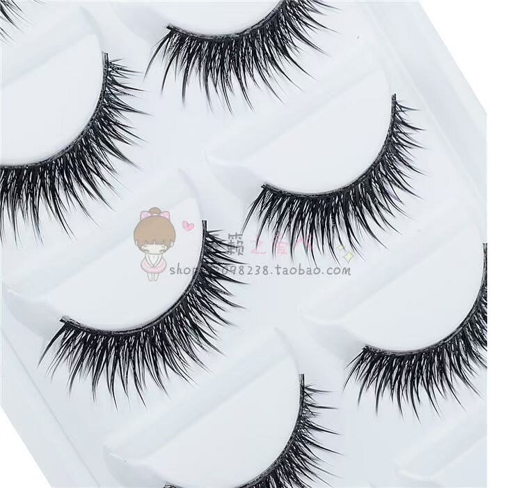 Mua 2 keo dán Trang điểm nude tự nhiên Lông mi giả dày chéo thực tế cộng với lông mi giả dài cứng cuống TS006 keo dán kích mí