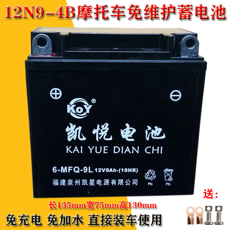 Futian Zongshen Lifan 150 three-wheeled motorcycle 12V9A motorcycle battery large-capacity maintenance-free battery
