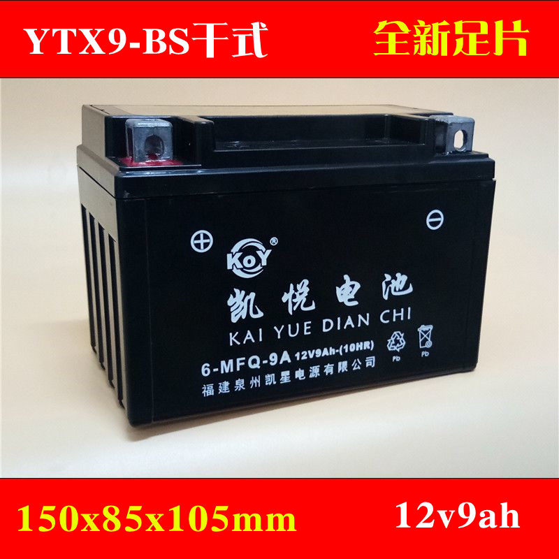 Motorcycle battery 12v9ah large displacement GW250 Huanglong 600 rowing 300 maintenance-free dry battery YTX9A