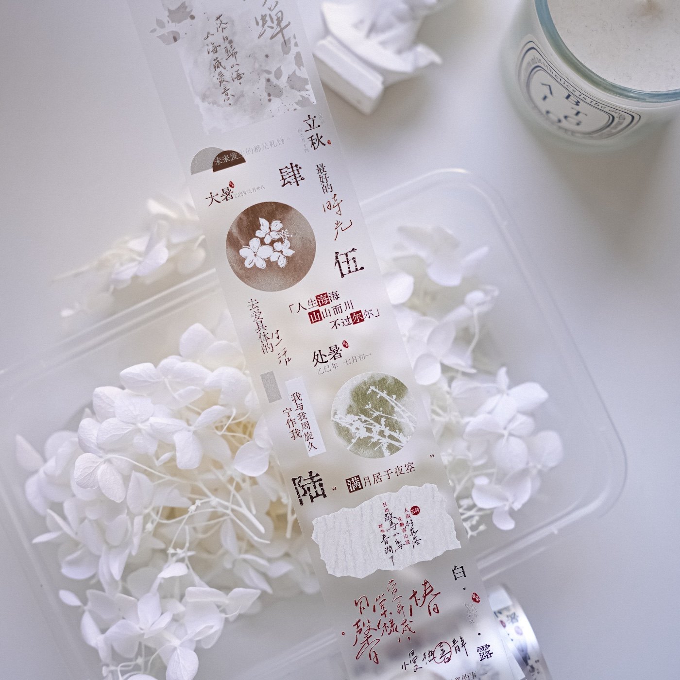 囁きの言葉 台湾和紙 特油 マットPET マスキングテープ レトロモダンな