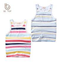Childrens clothing boy vest cotton stripes 2020 Summer Childrens I-back children Korean sleeveless Korean version of the new tide
