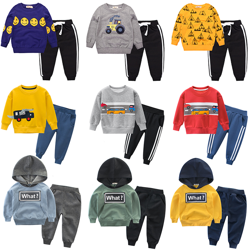 Children's clothing 2022 boys suit spring clothing girls sportswear new children's sweater Korean version of the baby two-piece tide children