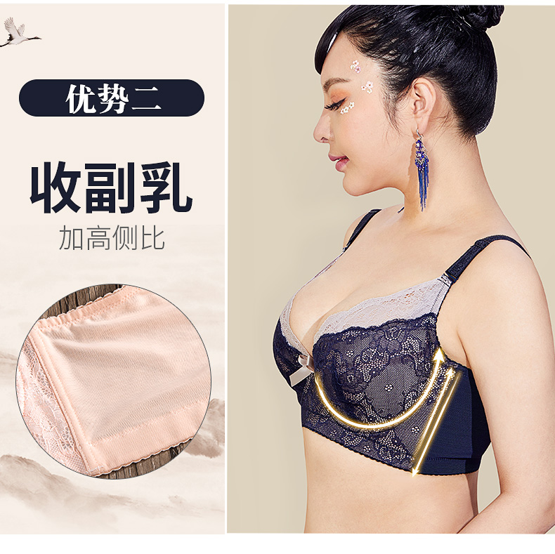 Màu trăng Kích thước lớn đồ lót bra béo mm200 kg phần mỏng tập hợp chống chảy xệ lớn cup đầy đủ điều chỉnh áo ngực áo ngực không dây