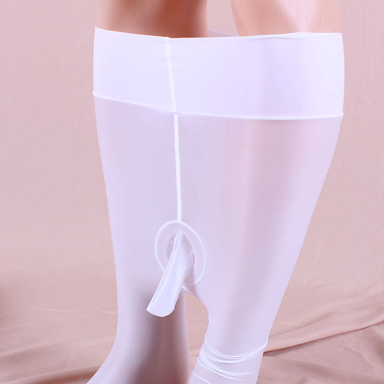 Men's large size lengthened 180 oily men's pantyhose ultra-thin oily tight-fitting jj set of pseudo-girl stockings plane socks