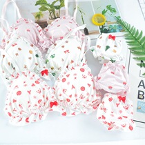 Ladyboy underwear Japanese soft girl bra suit cross-dressing fashion sexy simple lace no rim thin bra