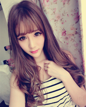 Korean air bangs ladyboy wig cd cross-dressing long curly hair big waves Womens big boss natural realistic corn hot