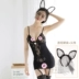 Sexy CD Dress Up Nightdress Đồ lót ren Vớ Đặt vớ một mảnh Giả giả nữ Tights Gói Hip Tide tất hàn quốc Vớ mắt cá chân