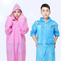 Raincoat travel on foot and on the mountain transparent and outdoor plus universal portable non-one-time rain cloak