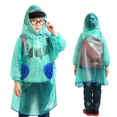 Yiquan children's raincoat men and women children's students children's poncho fashion Korean cartoon plus thick endorsement bag