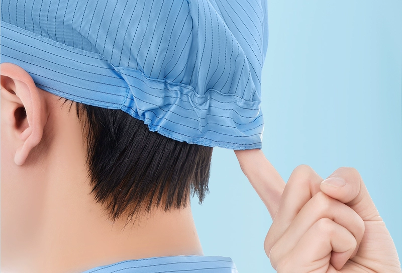 Mũ bảo hộ lao động nam nữ chống tĩnh điện nhà máy thực phẩm xưởng không bụi mũ chống bụi mũ sạch thoáng khí mũ công nhân nhà máy điện tử nón y tế trắng nón trùm tóc y tế