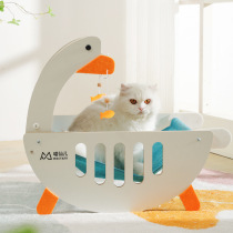 Internet celebrity cat scratching board large cat nest wear-resistant corrugated paper replaceable play and sleep integrated hammock claw grinding artifact big white goose