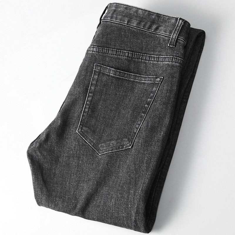 Deep Octave Thick pair of jeans Fancy Washed white bareear craftsmanship Body Stretch Comfort Denim Jeans