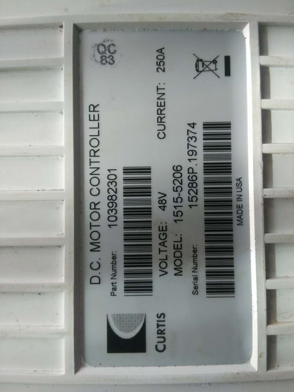 103982301 controller clubcar golf cart pioneer 3rd generation CURTIS 1515-5206