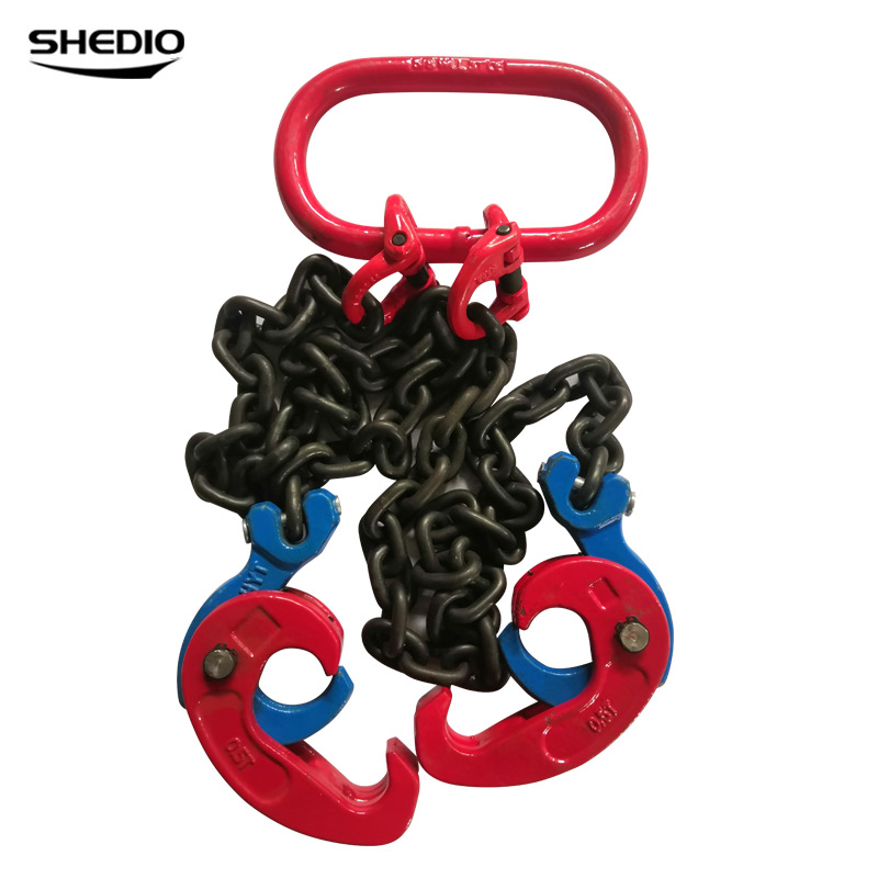 Oil bucket lifting pliers Clamps Oil bucket hook clamps Chain Oil bucket lifting pliers Double chain Oil bucket clamps Stacker spreaders