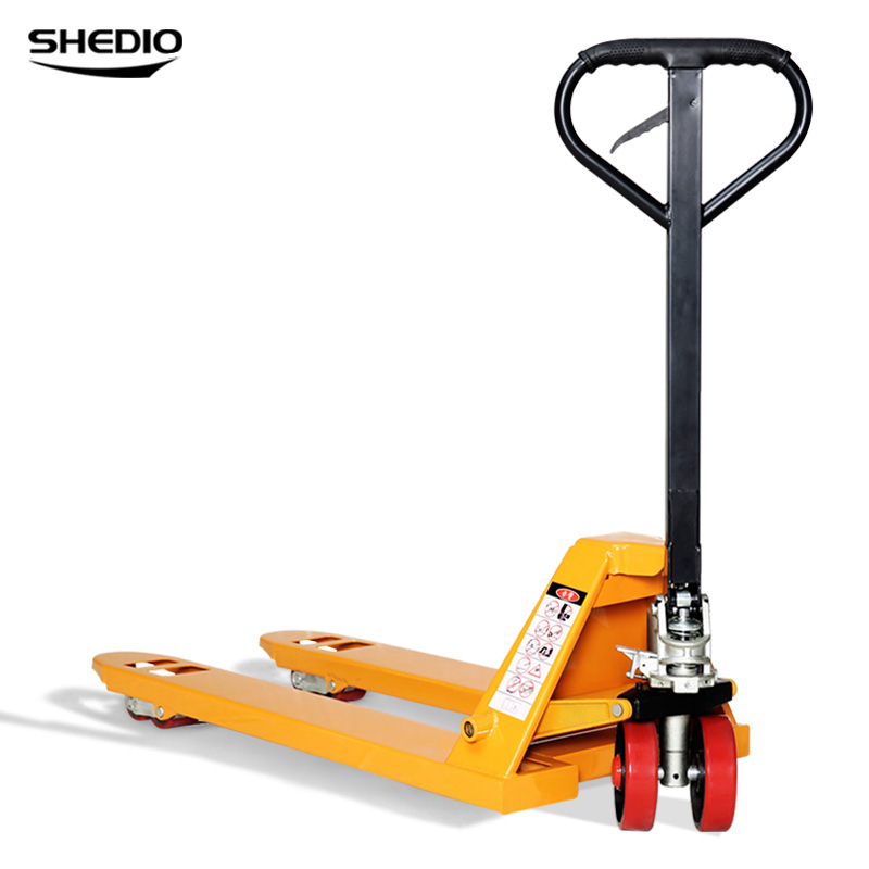 Shengdiao forklift ground cow manual hydraulic pallet truck hydraulic forklift manual lift hand push tow stacker high car 3 tons 2 tons