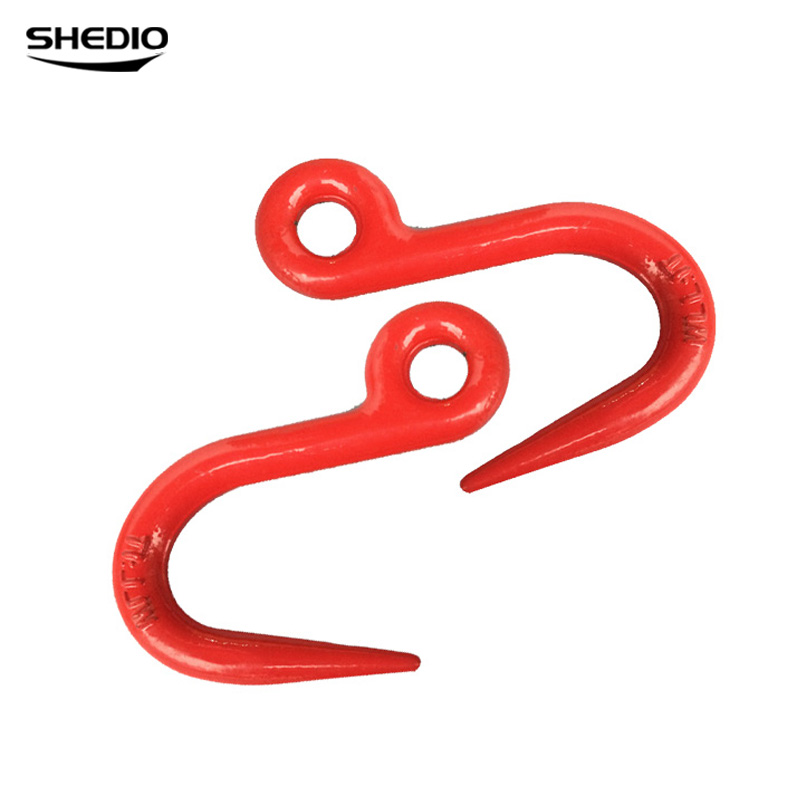 Factory direct 80 grade iron pipe hook eye type cargo hook tip pipe hook pork hook tip hook lifting sling