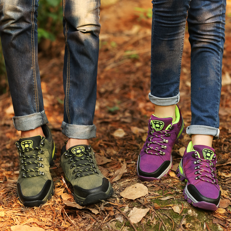 2021 male and female lovers mountaineering shoes 35 yards -45 yards black Army green dark grey grey rose red and red purple