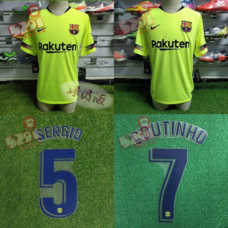 5291 football Barcelona 1819 away jersey printing can be bought alone without ironing 918990 918